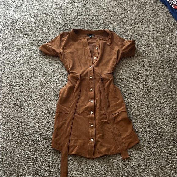 Banana Republic Tan Button-Up Mini Dress - Picture 1 of 2
